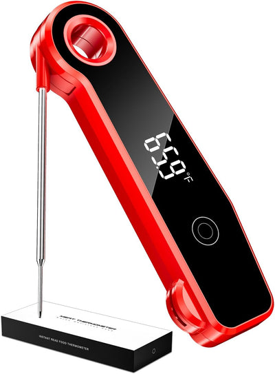 Termómetro digital carne ±0.5°F impermeable IP67 pantalla giratoria