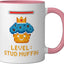 Taza Cerámica Arte Pixel Juego de Muffin Rosa/Blanco