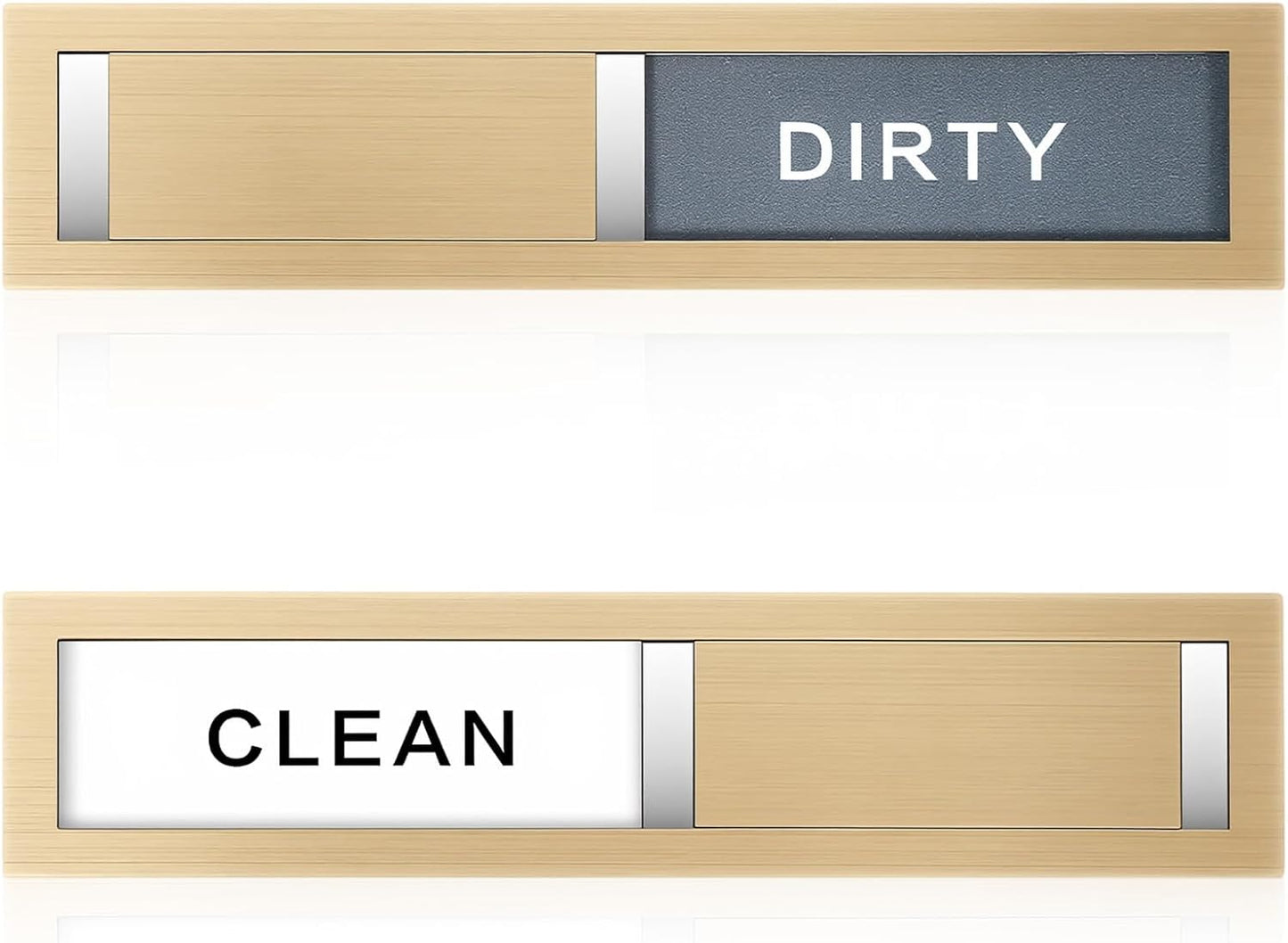 Imán de 2 estados para lavavajillas Clean Dirty Sign de acero inoxidable