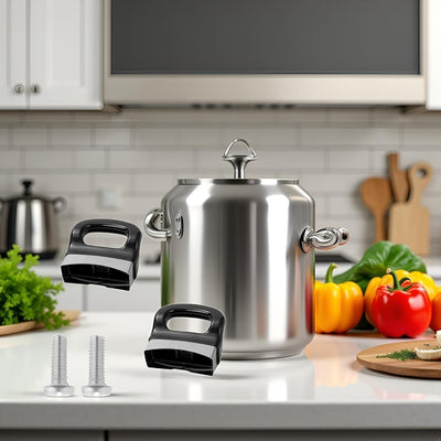 2 Asas negras repuesto para ollas mango metal universal cocina