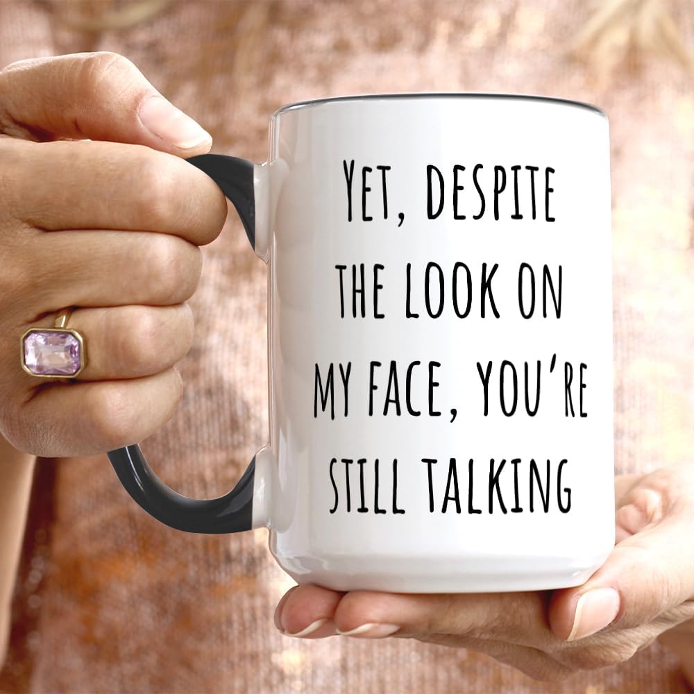 Taza café divertida con frase sarcástica 15oz regalo