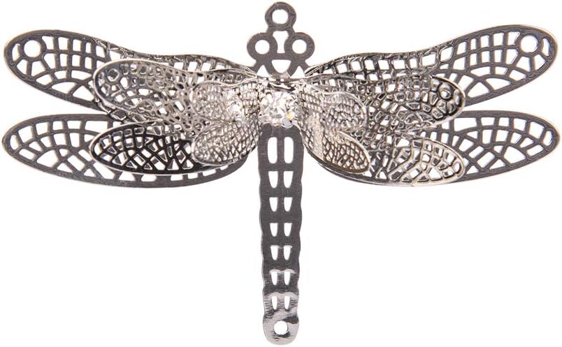 10 Pzas Colgantes Plata Libélula Suncatcher Metal