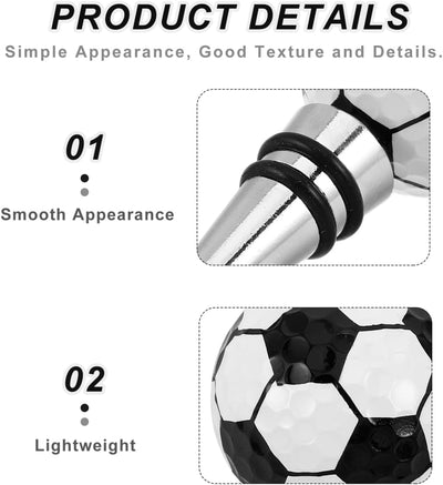Tapón de vino en forma de pelota de fútbol de silicona para bebidas rojas y espumosas
