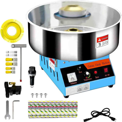 Máquina algodón azúcar eléctrica 20.5pulg 1080W con cuchara y luces