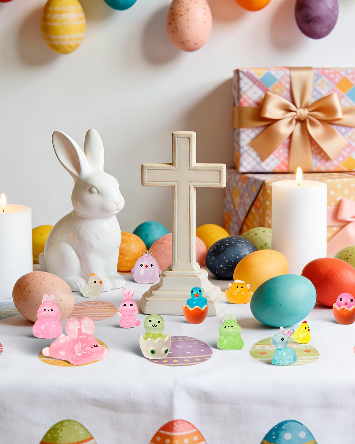 90 Pzas Figuras Resina Pascua Luminosas para Muñecas