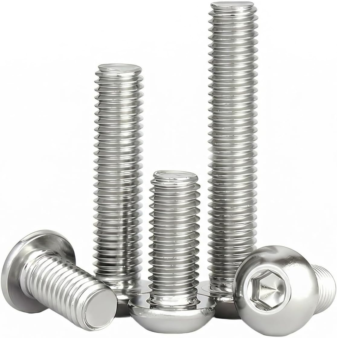 Tornillos hex M5x0.787pulg set 30 acero inox 304