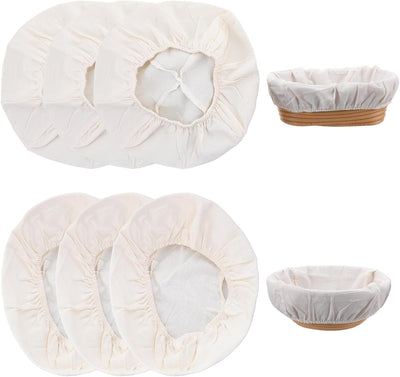 6 bolsas de lona Banneton reutilizables para panadería, 3 redondas y 3 ovaladas