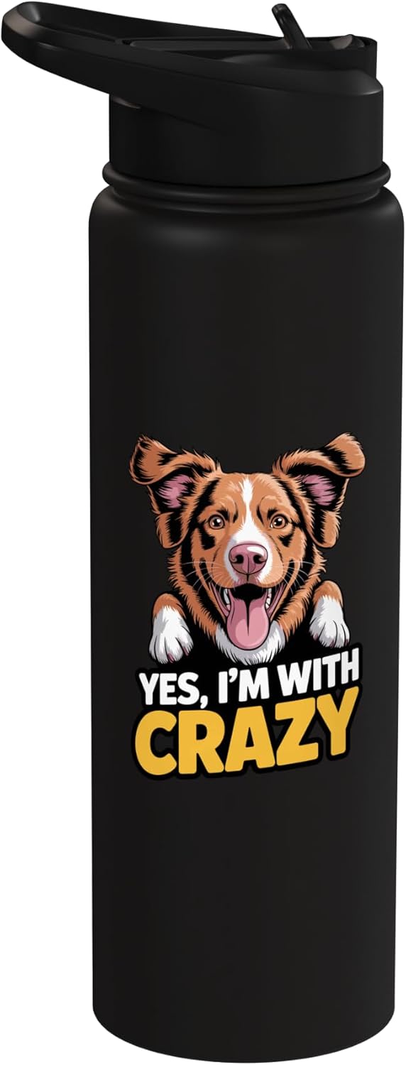 Botella agua aislada acero inox perro de agua