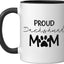 Taza cerámica para amante del dachshund negro/blanco