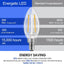 Bombillas LED Edison B10 E12 2700K blanco suave 6 pzas