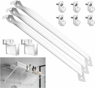 Pack 3 Soportes Estante Alambre Metal Resistente 12pulg