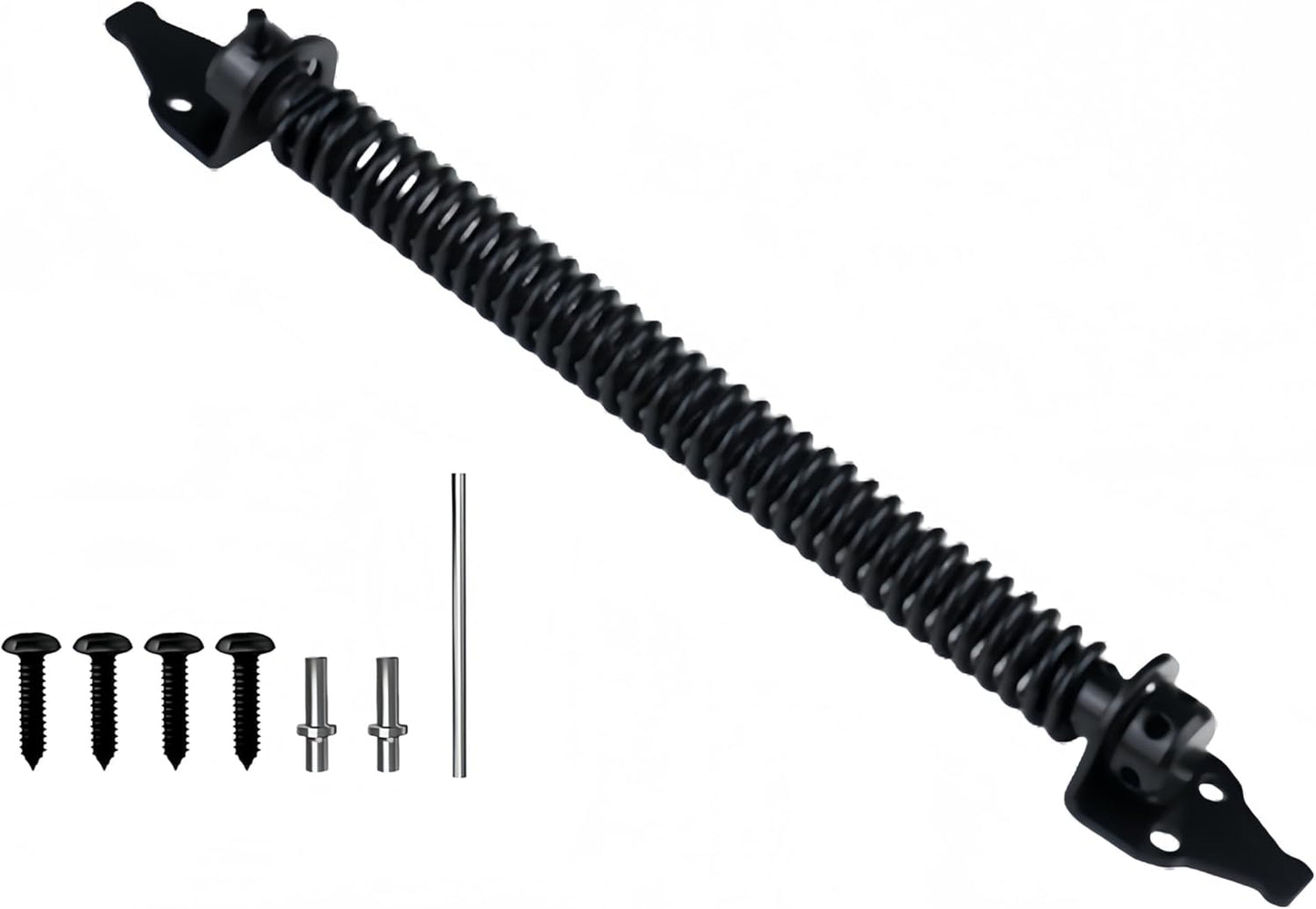 Muelle puerta valla 14pulg cierre automático ajustable negro