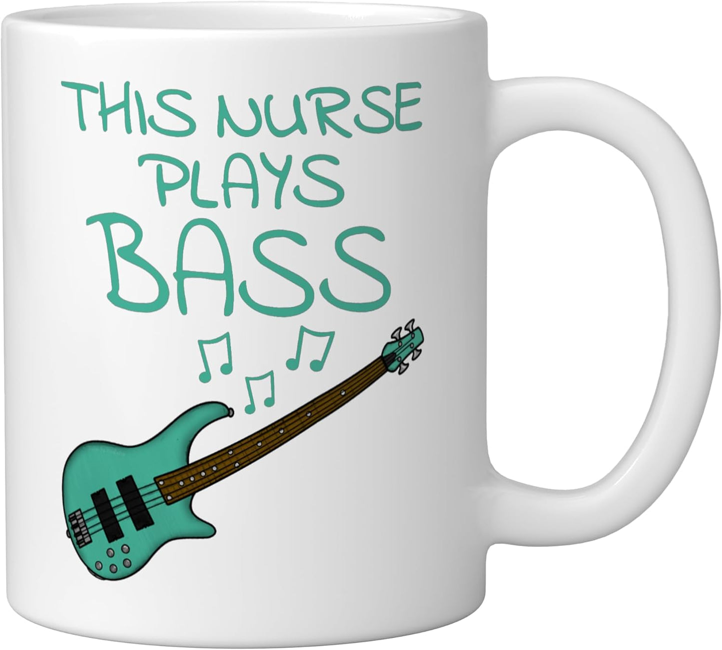 Taza de cerámica para músico baterista blanco