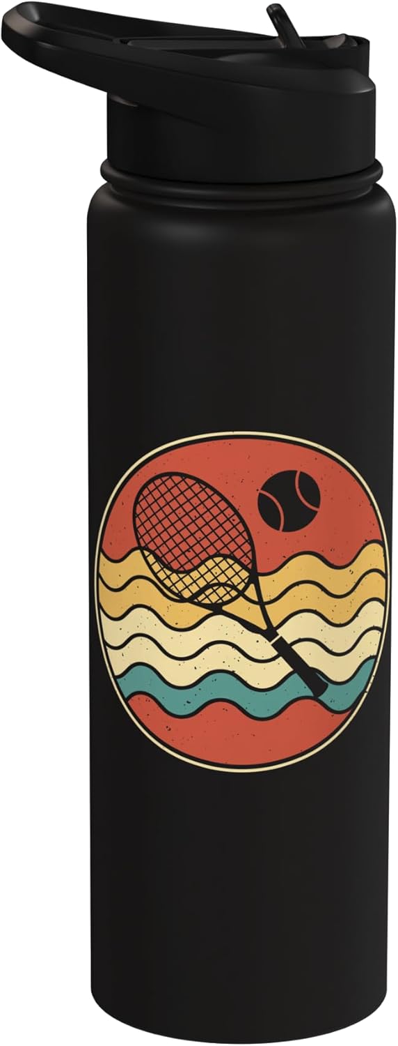 Bottella de agua aislada vintage retro sunset acero inoxidable