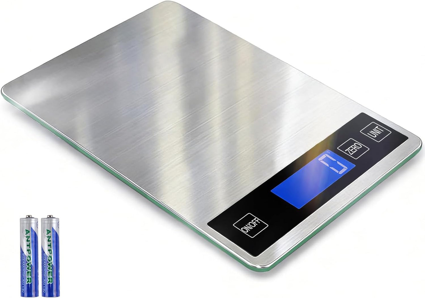 Báscula digital de cocina de 22 libras con precisión de 1 g, LCD retroiluminado