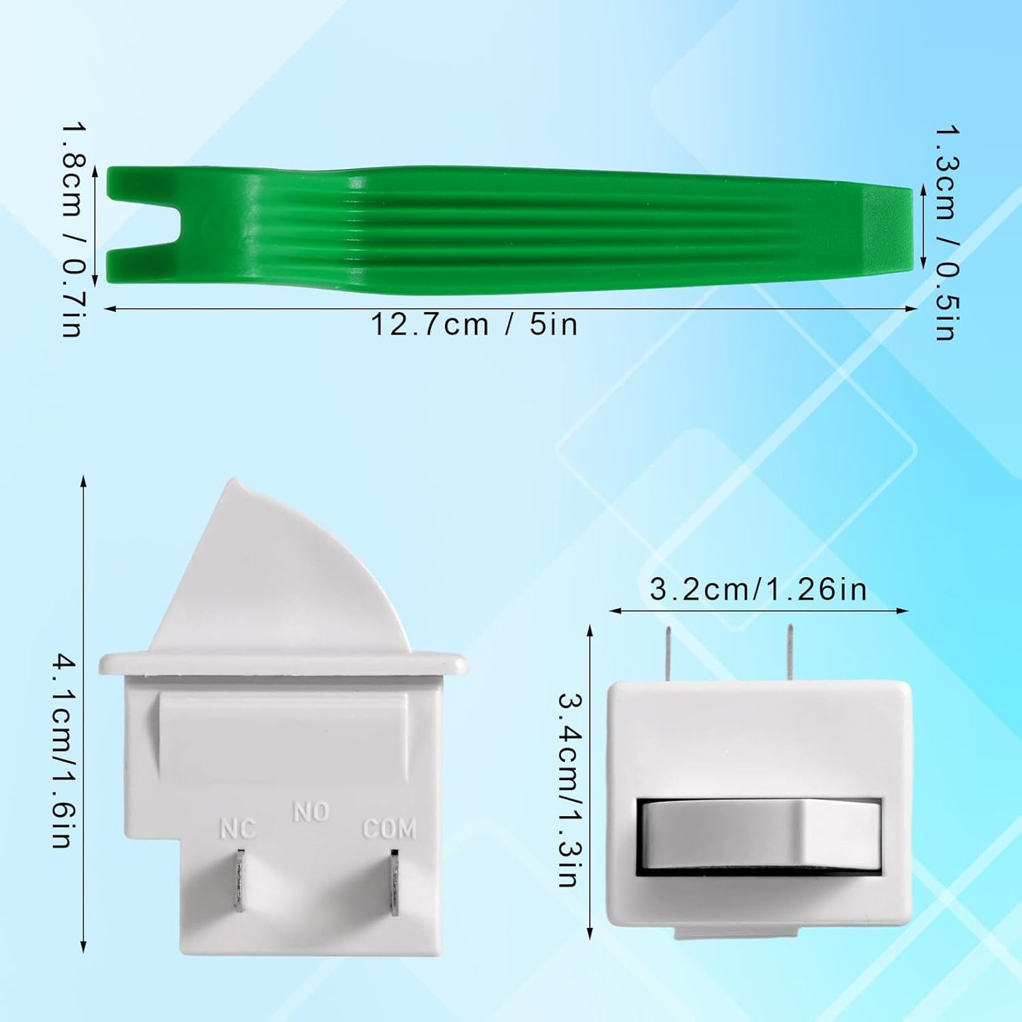 2 Pzas Interruptor Luz Puerta Refrigerador Comp GE