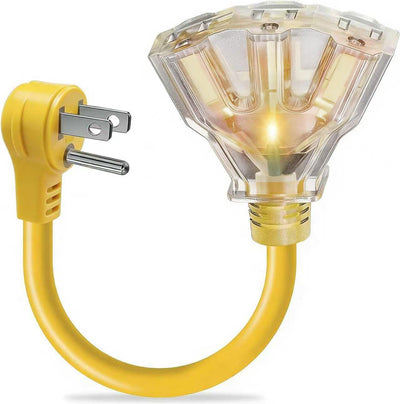 Cable extensión impermeable 3 salidas exterior