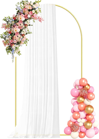 Soporte arco metal 7.2ft dorado para boda fiesta decoración