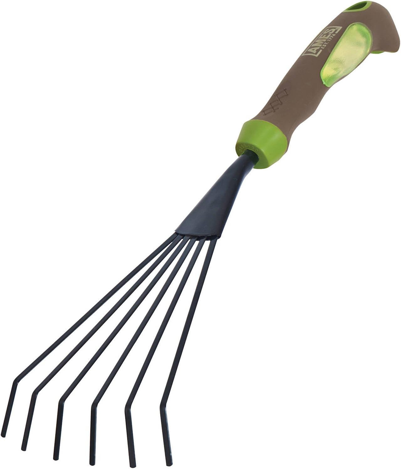 Rastrillo mano agarre gel 11pulg marrón