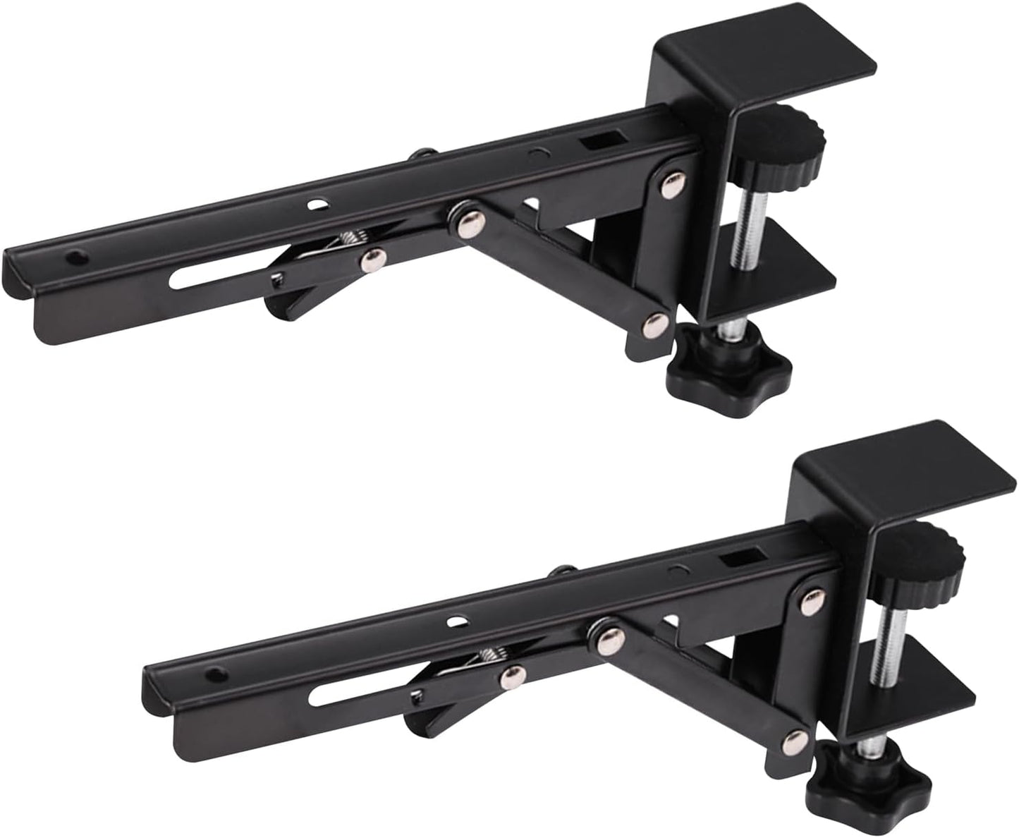 2 Set Soporte Extensor Escritorio Acero Plegable Con Abrazadera