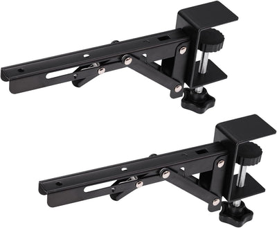 2 Set Soporte Extensor Escritorio Acero Plegable Con Abrazadera