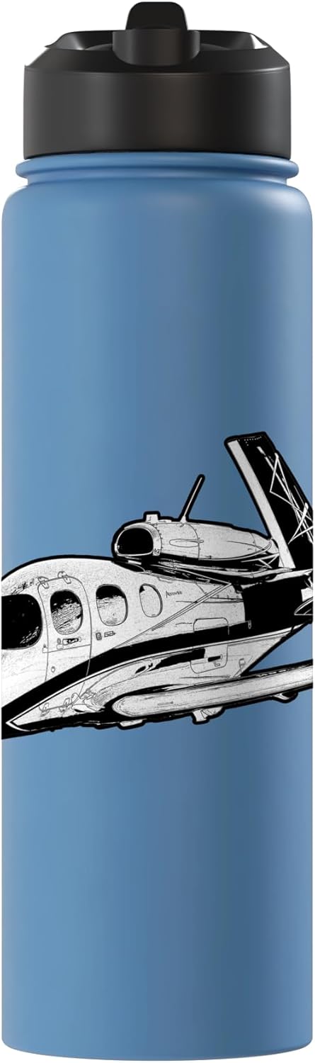Botella de agua acero inoxidable aislada Cirrus Vision SF50 Jet
