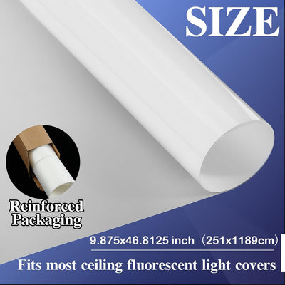 10 Hojas Difusoras Luz LED Blanca 9.875x46.8125pulg