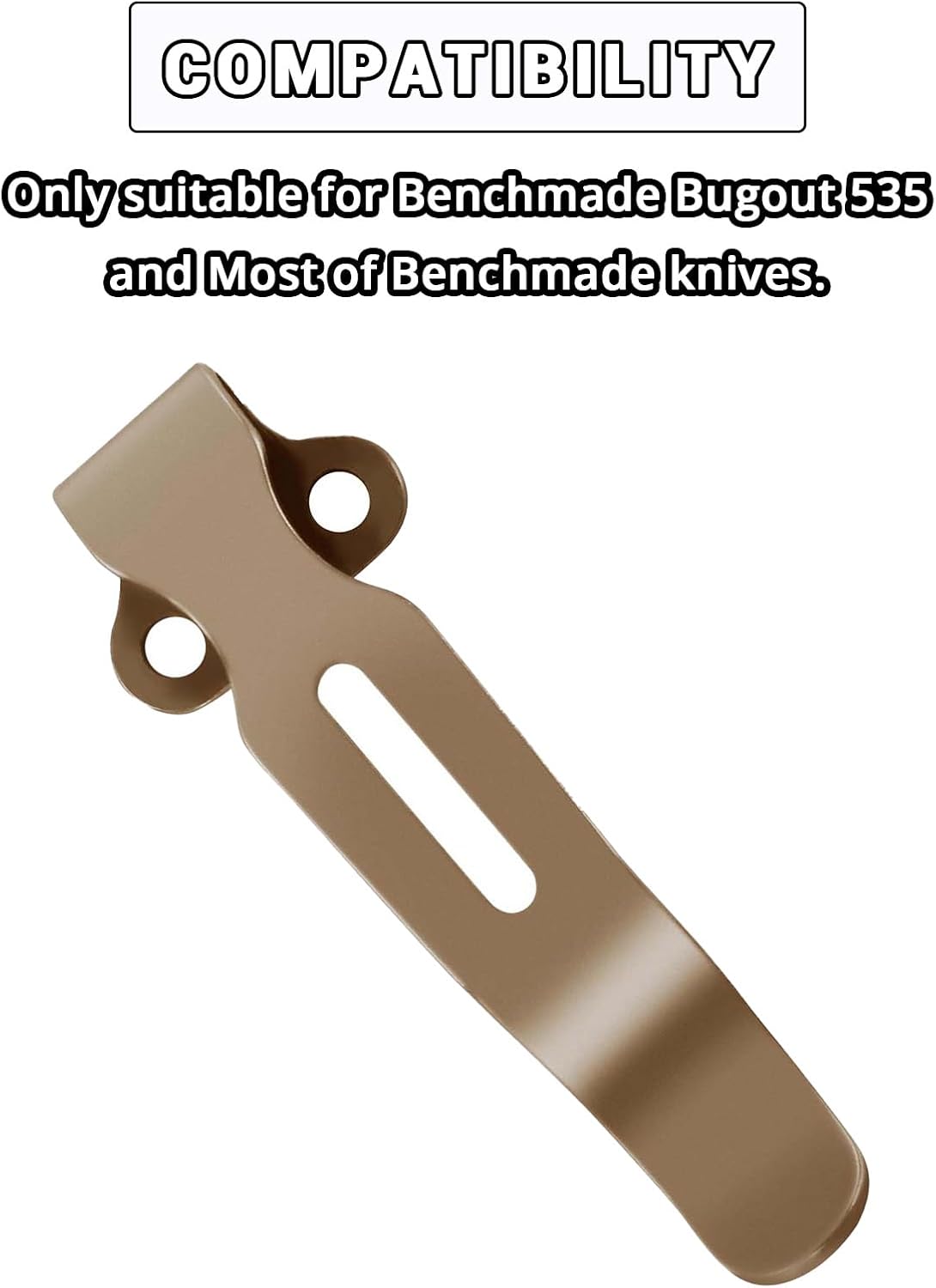 Clip bolsillo acero inox anodizado dorado comp Bugout 535