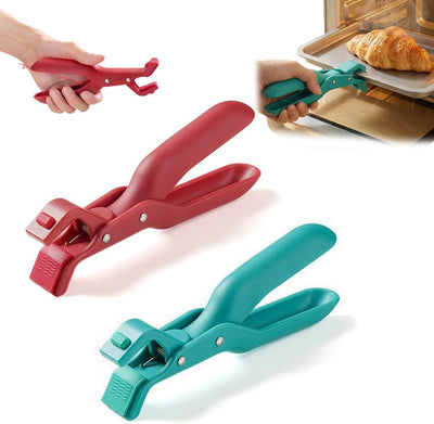 Clip multifuncional antiquemaduras con agarre de placa caliente y pinzas antideslizantes de silicona para platos calientes