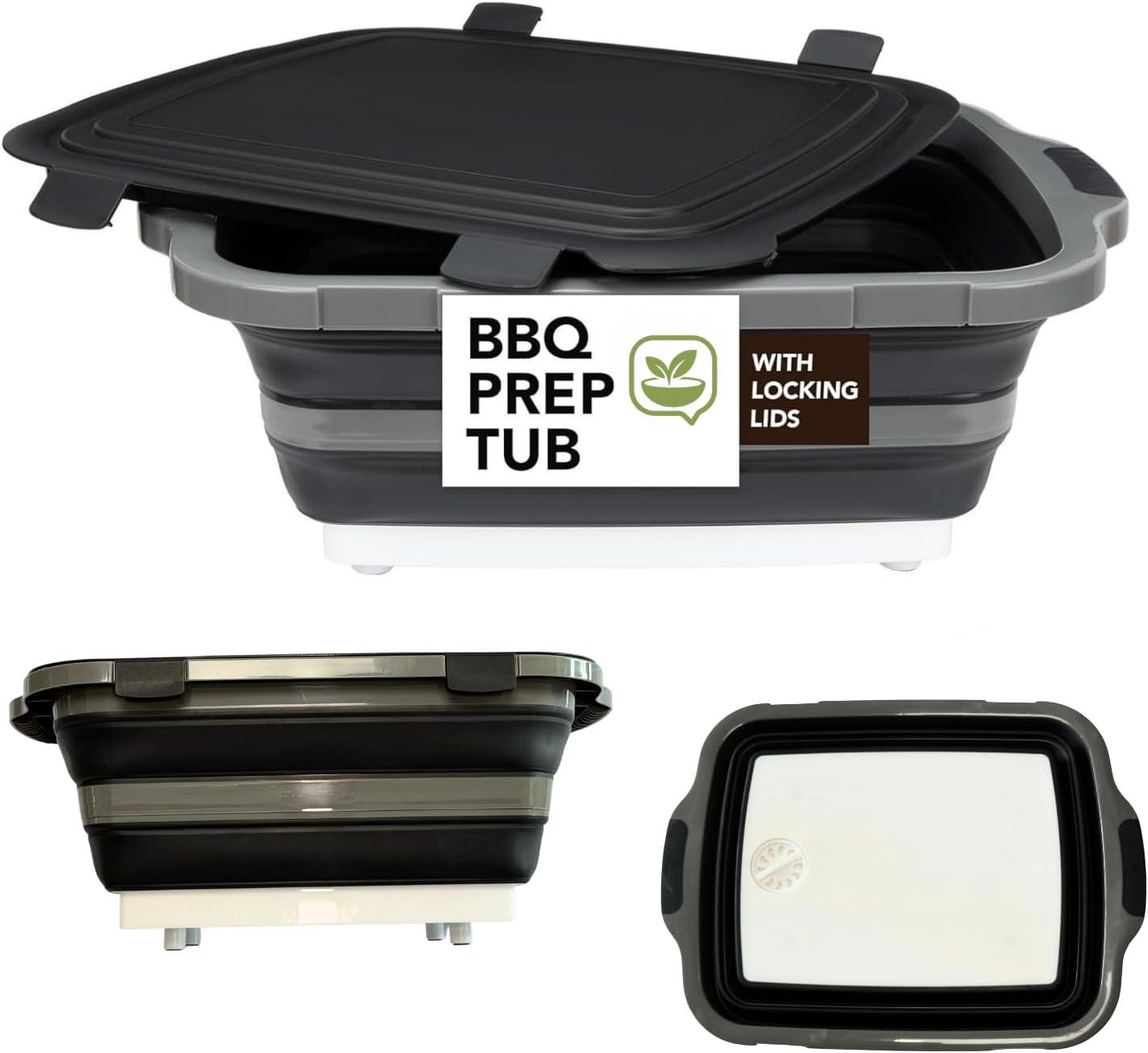 Set herramientas barbacoa y bañera plegable 30L 16L