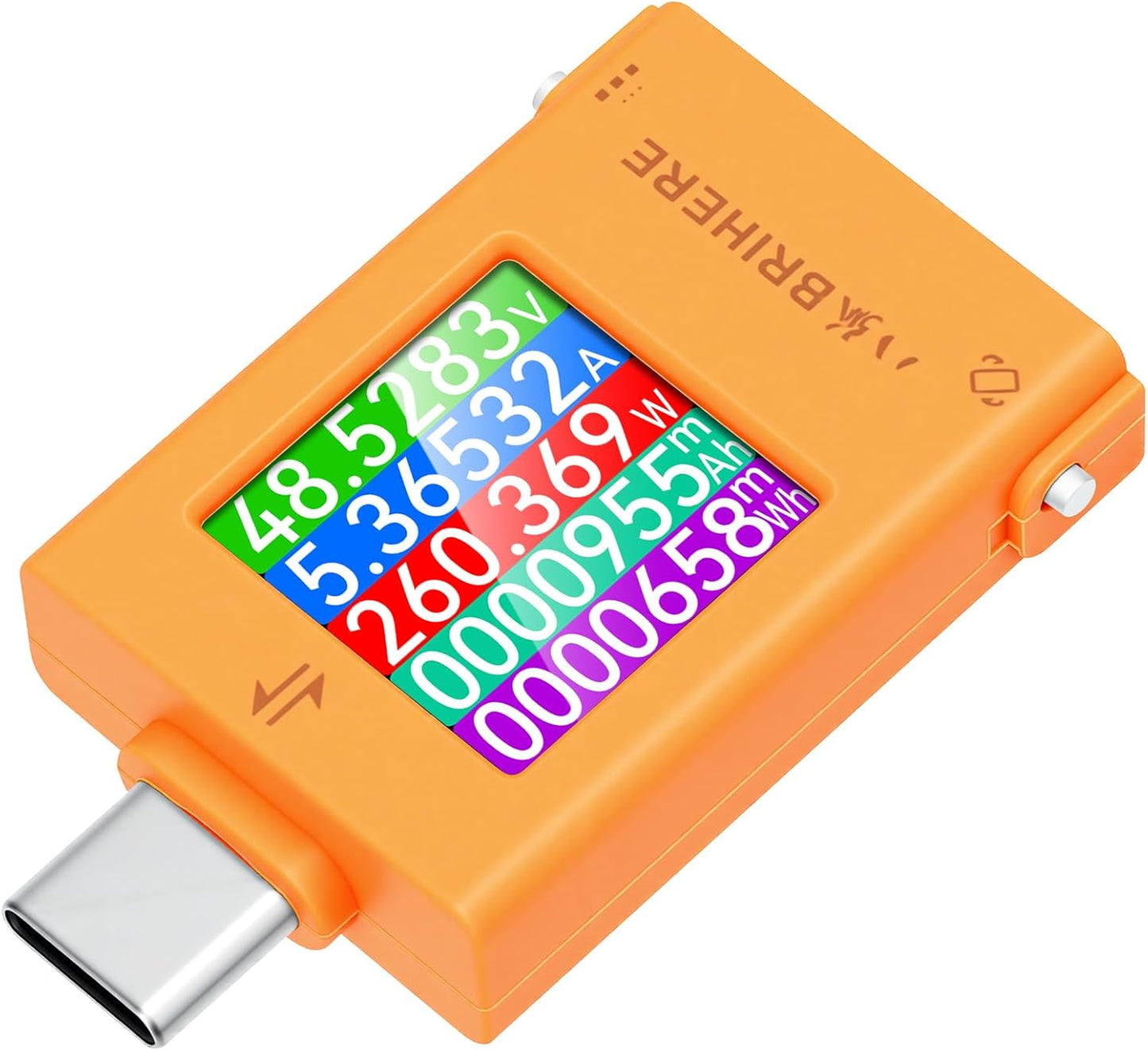 Medidor potencia USB C multímetro 6 dígitos 4.5-50V 0-12A