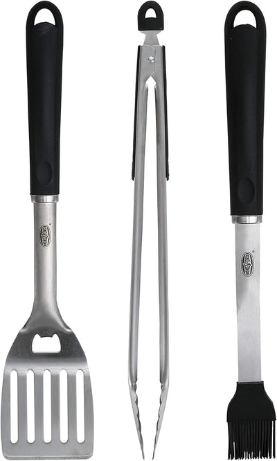 Set 3 Pzas Herramientas Barbacoa Acero Inox Resistentes