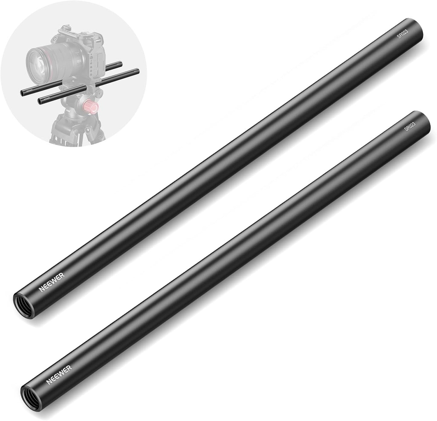 Varilla extensible aluminio 0.591pulg paquete 2 para riel LWS