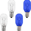 4 Bombillas Espejo 20W E12 Base Vela Doble Cara Azul