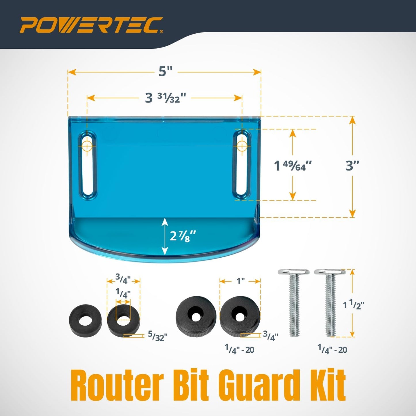 Kit guardia broca mesa enrutador ajustable con hardware