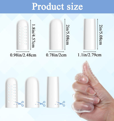 30 Cunas Gel Dedos Cubiertas Pulgar Artritis Eccema Transparente