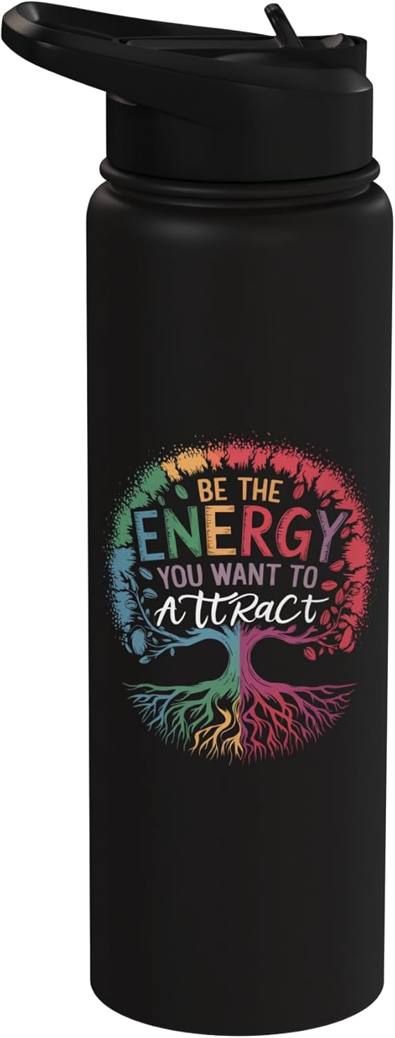 Botella de agua aislada de acero inoxidable para meditación y reiki