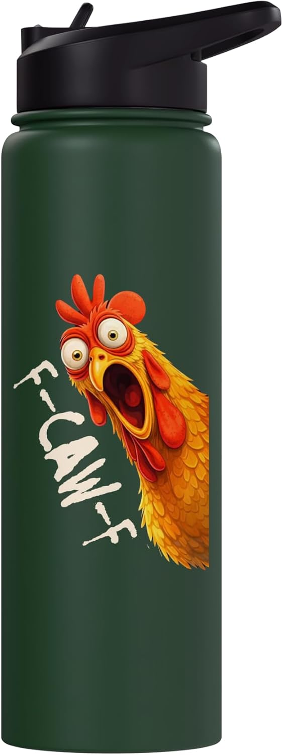 Botella de agua aislada de acero inoxidable con meme F Kaw