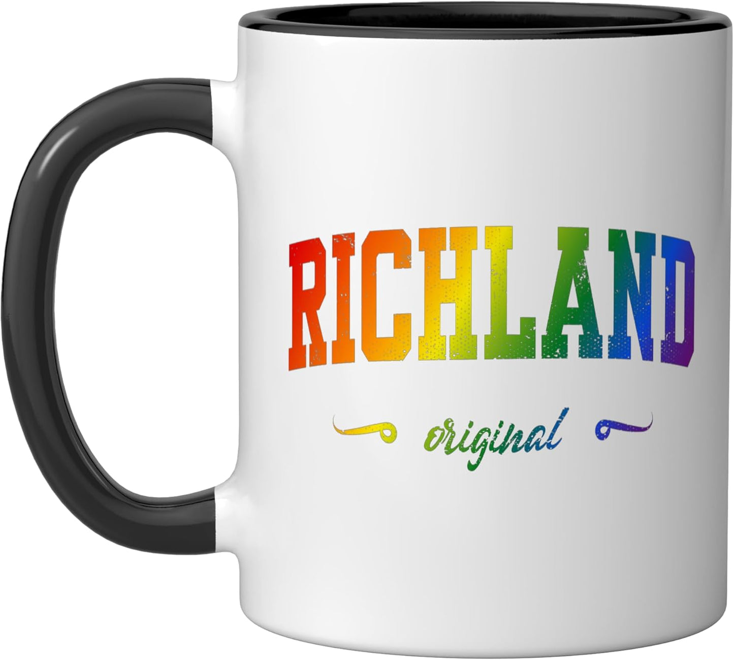 Taza cerámica Richland Design College Washington en negro/blanco
