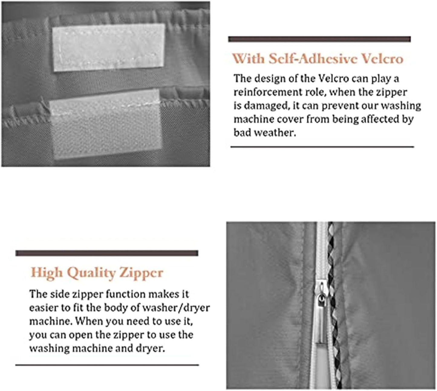 Funda lavadora/secadora exterior impermeable grande 27