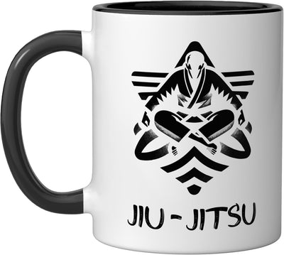 Taza de cerámica Soft Art Jiu-Jitsu Negro/Blanco