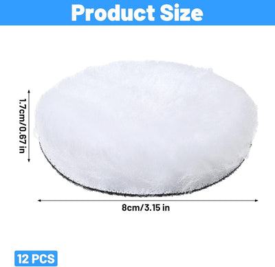 12 Almohadillas Amortiguadoras M10 3pulg Taladro Auto Blanco Negro