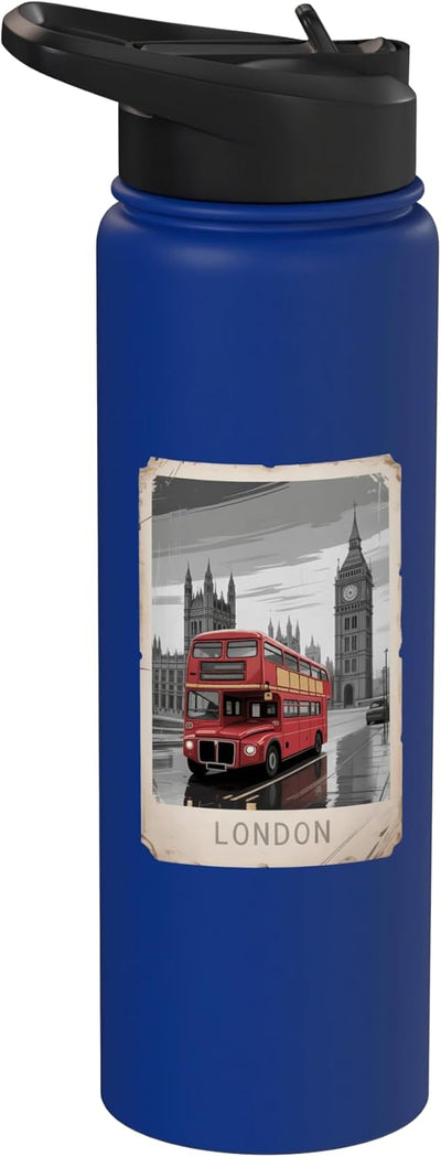 Botella de agua acero inoxidable aislada estilo Big Ben