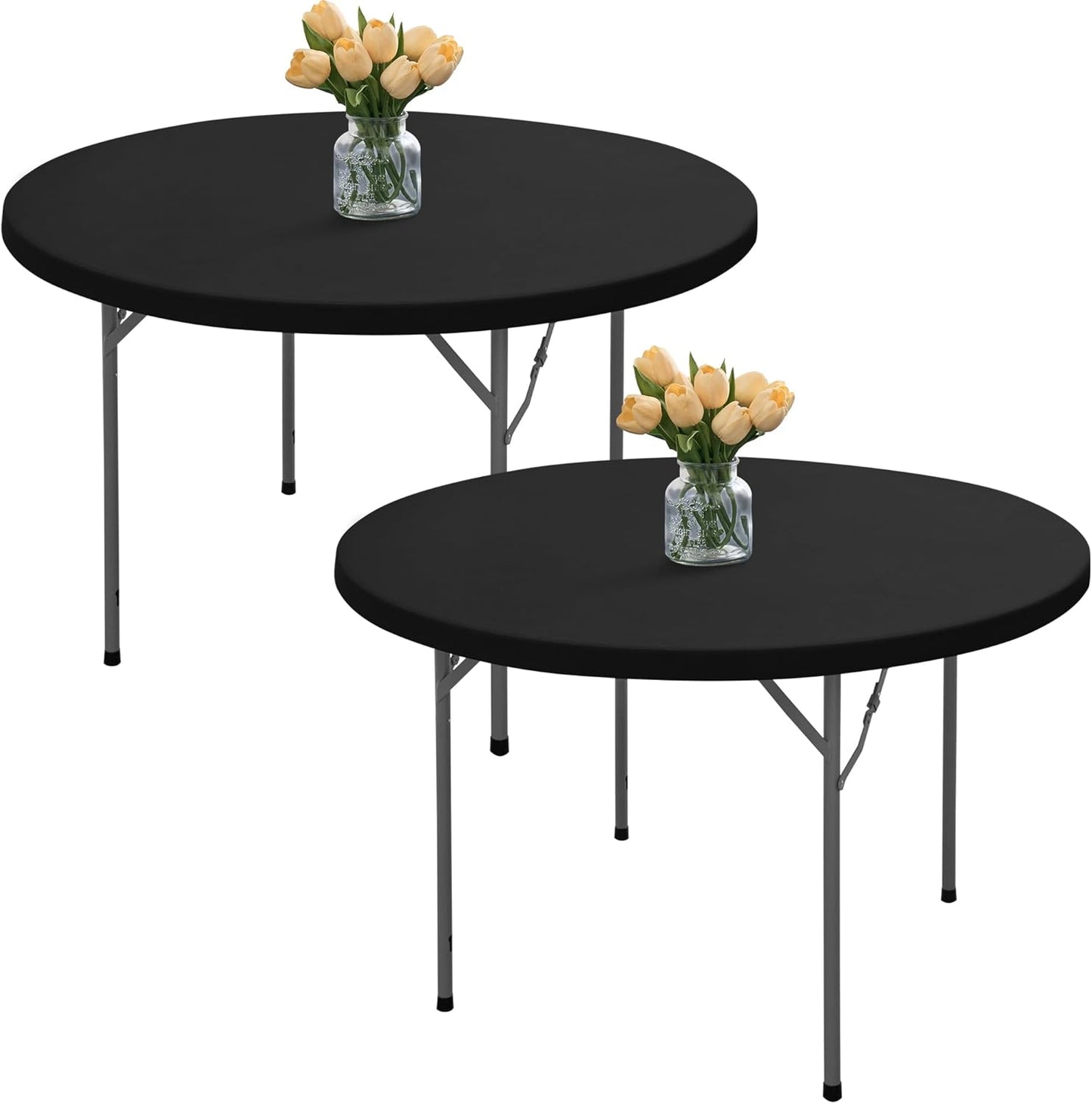 Protectores mesa redondos set 2 elástico 30pulg negro