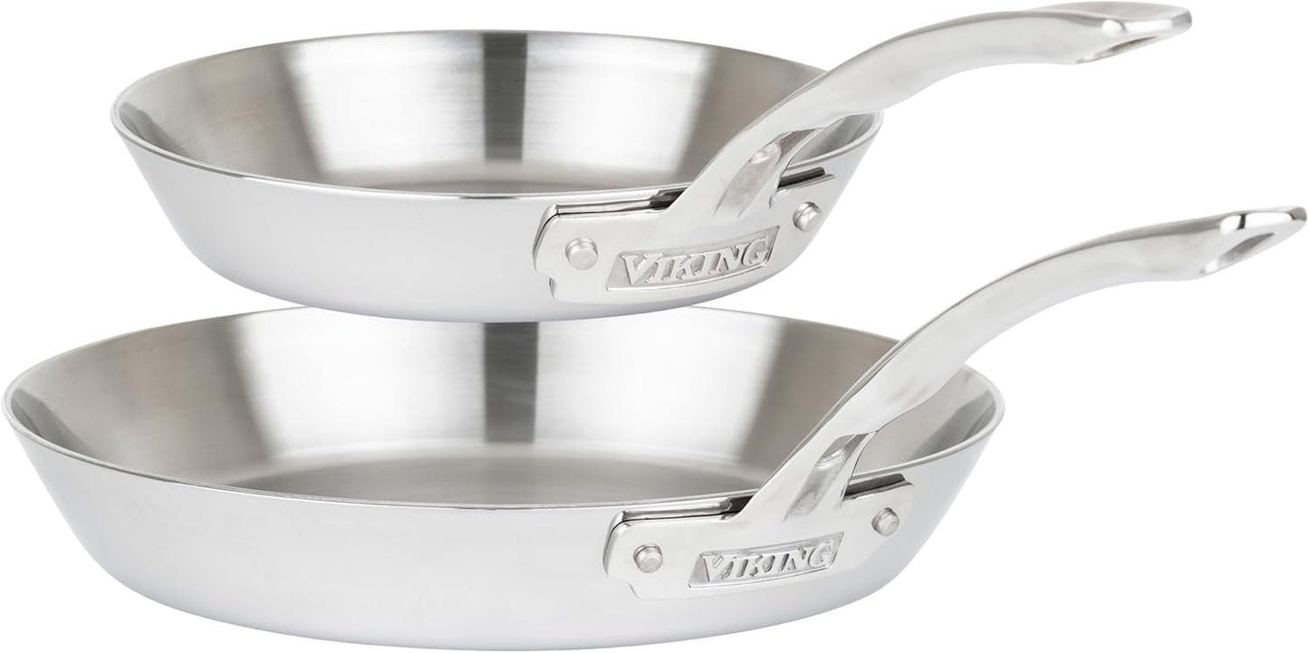 Set Sartenes Acero Inox 3 Capas 8x12pulg