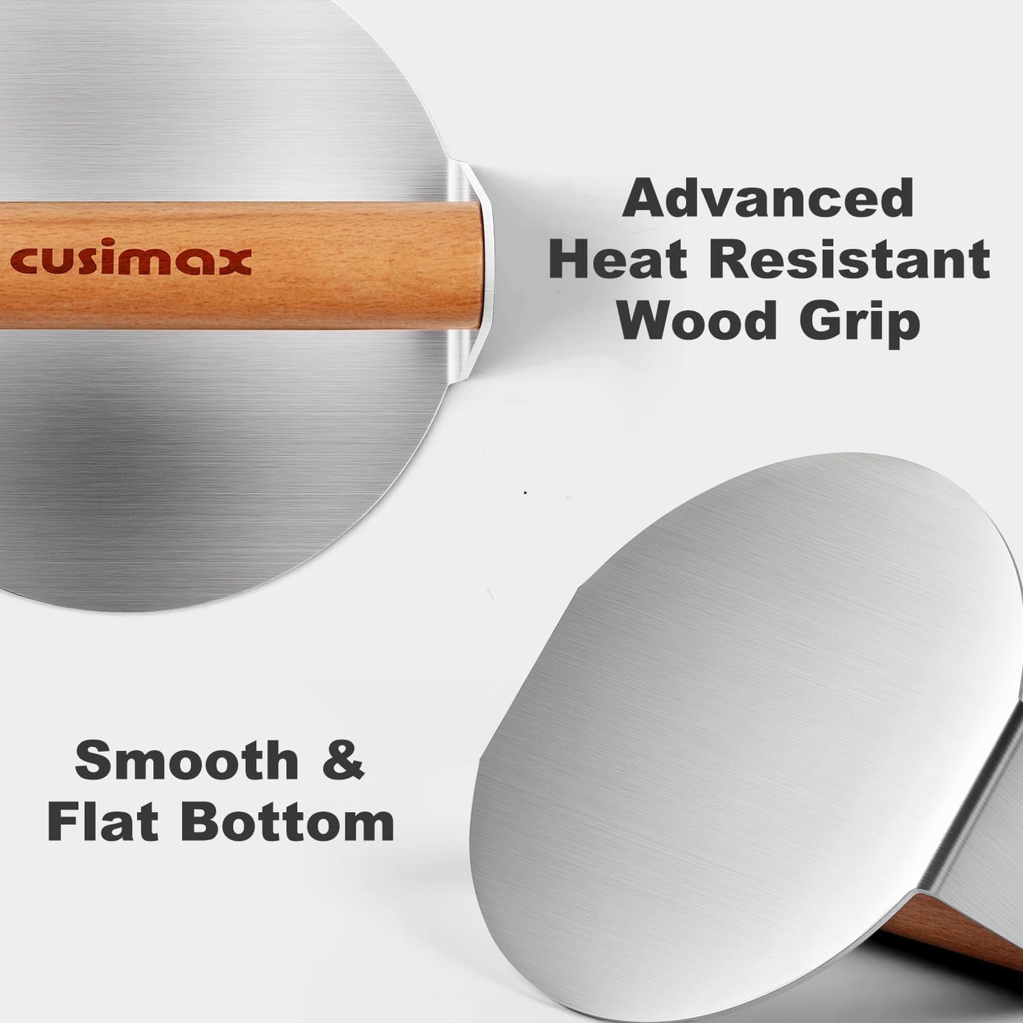 Prensa hamburguesas acero inox 5.5pulg mango madera