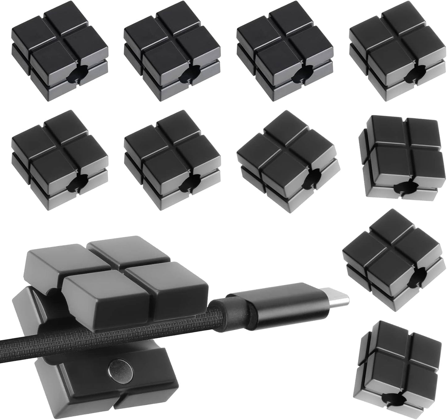 Clips magnéticos para cables organizador 10 uds