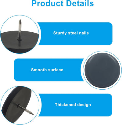 Protectores de suelo para muebles 12 pzas 38mm redondos