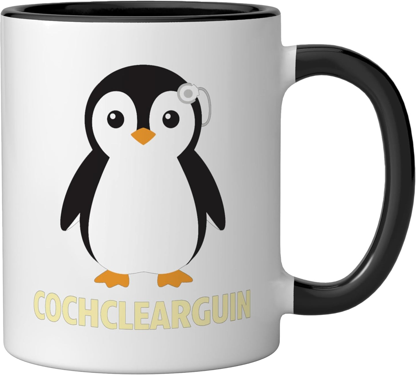 Taza cerámica Cochlear Penguin Cute para dispositivo auditivo