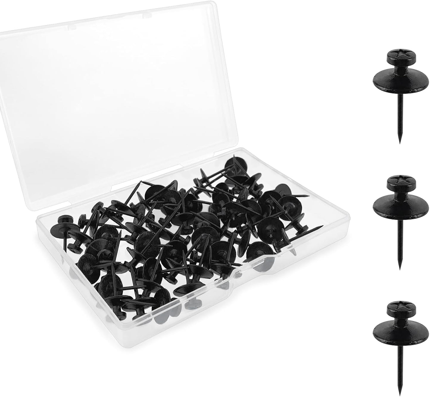 30 Pzas Clavos Acero Aleado Negro Resistentes Al Oxido
